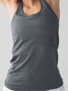 Heather Charcoal Lululemon racerback Athletic Tank Top Sz 4
